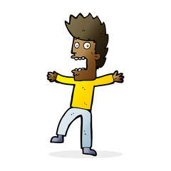 Fototapeta premium cartoon terrified man