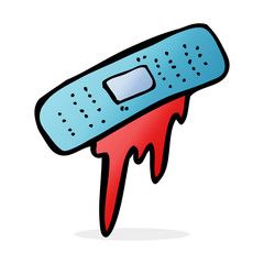 cartoon bloody plaster