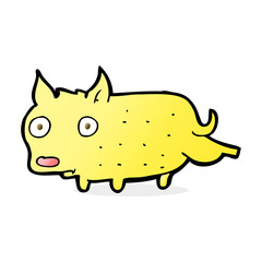 cartoon little dog cocking leg