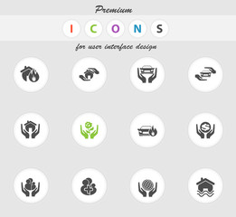insurance icon set