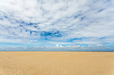 Empty beach at the Dutch island of Texel
