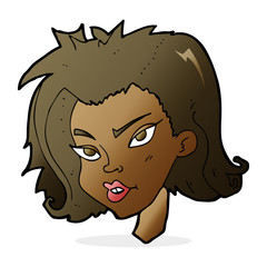 cartoon female face