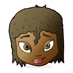 cartoon female face