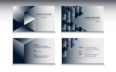 Set of business card template in Minimalist style