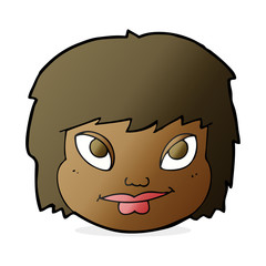 cartoon female face