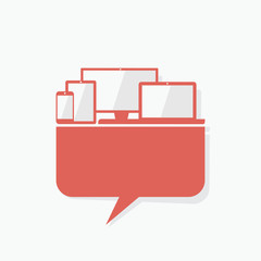 Speech bubble with ui devices