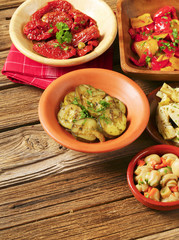 Assorted marinated vegetables