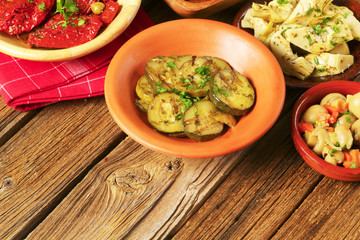 Assorted marinated vegetables