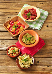 Assorted marinated vegetables