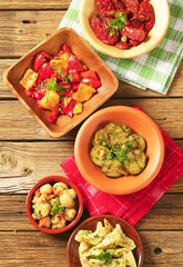 Assorted marinated vegetables