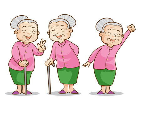 old woman benign Stock Vector | Adobe Stock