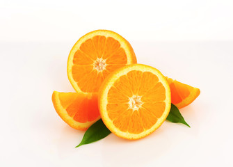 Orange halves and wedges