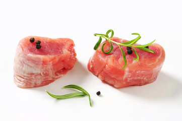 Raw Pork Fillet Medallions