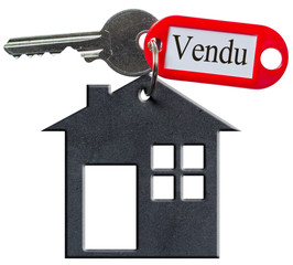  maison porte-clés étiquette vendu 