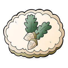 cartoon acorn symbol