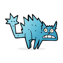 cartoon frightened cat