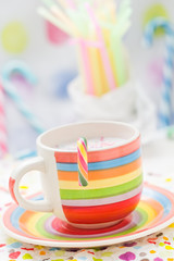 Spring drink vanilla milkshake sprinkles