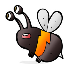 cartoon frightened bee