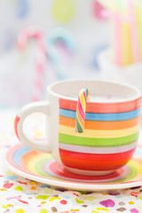 Spring drink vanilla milkshake sprinkles