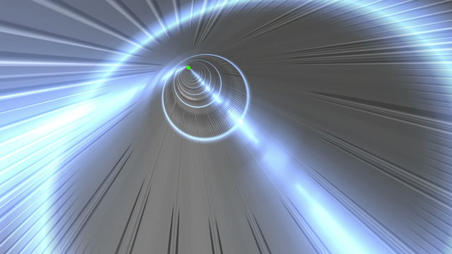 Space Tunnel Wormhole To Green Screen. Computer generated abstract motion background. Perfect to use with music, backgrounds, transition and titles.