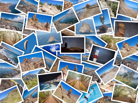 A collage of my best travel photos of Tenerife, Canary Island, Spain. Version 1