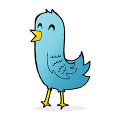 cartoon happy bird