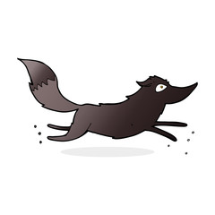 cartoon wolf running