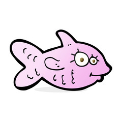 cartoon happy fish