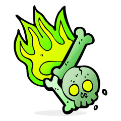 cartoon halloween bone number