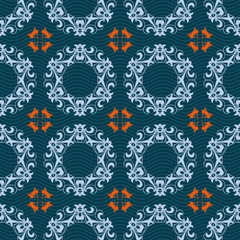 Seamless ornament pattern vector tile