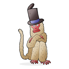 cartoon monkey wearing hat