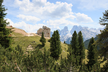 Obraz premium Monte Cristallo da Prato Piazza (Dolomiti)