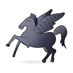 cartoon magic flying horse