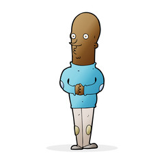 cartoon funny bald man