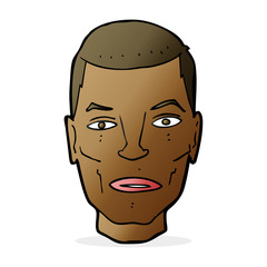 cartoon serious male face