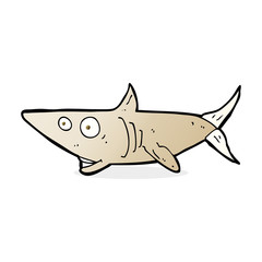 cartoon happy shark