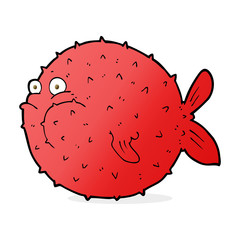 cartoon puffer fish