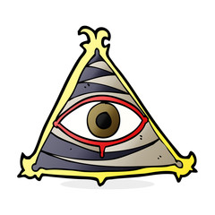 cartoon mystic eye symbol