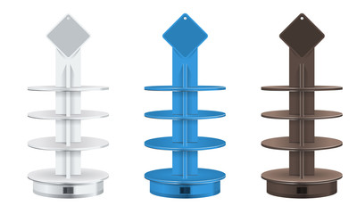 Round POS POI Cardboard Floor Display Rack For Supermarket 