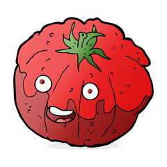 cartoon happy tomato