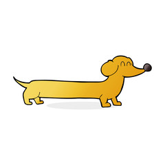 cartoon dachshund