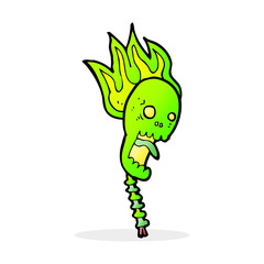 spooky cartoon skull