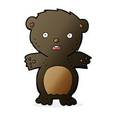 frightened black bear cartoon