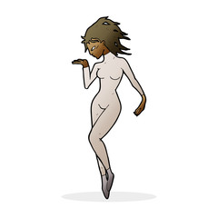 cartoon future space woman