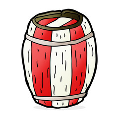 cartoon painted barrel
