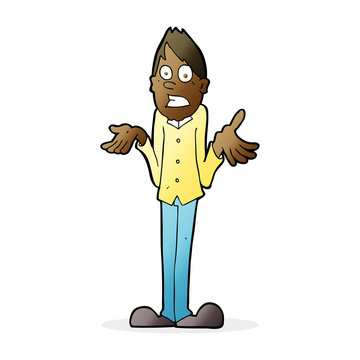 recommend clip art: cartoon man shrugging shoulders