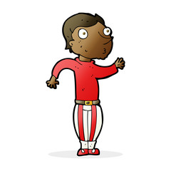 cartoon man in loud clothes