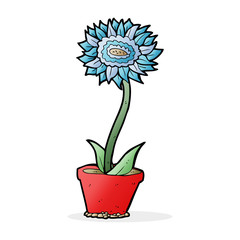 cartoon flower in pot