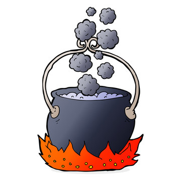 cartoon witch's cauldron