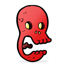funny cartoon skull